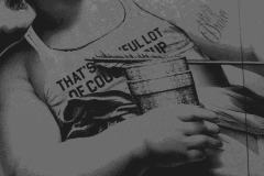 Cough Syrup Sketch Cupid Angel Tattoo Detail Front Gothic Stacked Cursive Slogan Back Tee 4 colors 29290017