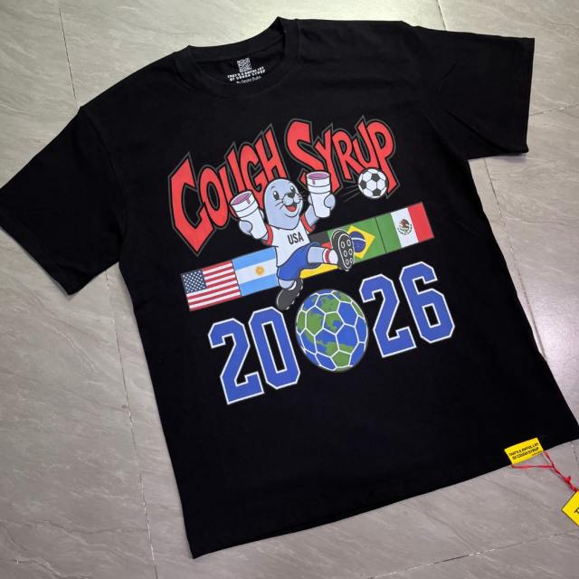 Cough Syrup Letter Usa Jersey Sea Lion National Flags Globe Soccer Ball 2026 Number Print Oversized Crew Neck T-Shirt 2 colors 29343120