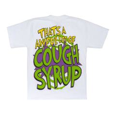 Cough Syrup Christmas Hip Hop Cartoon Grinch Lowrider Car Graphic Front Bubble Outline Stacked Slogan Tee 2 colors 29302084