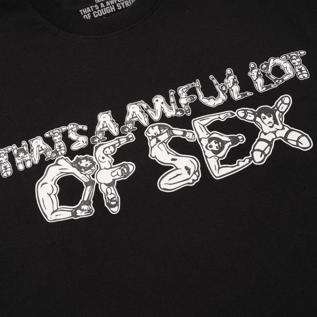 Cough Syrup Unique Aesthetic Figure Constructed Letter Front Back Printed Tee 2 colors 29290006