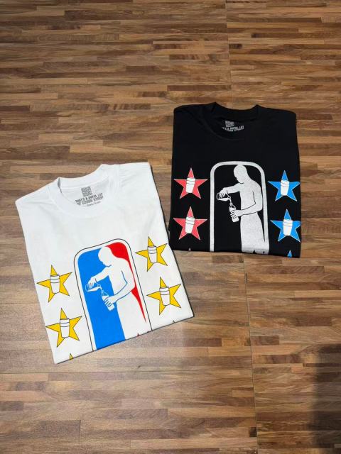 Cough Syrup All-Star NSA Figure Silhouette Star Sleeve Double Sided Print Tee 2 colors 29290030