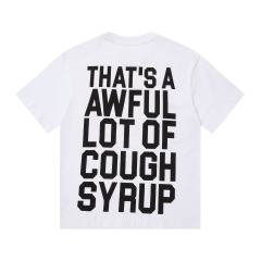 Cough Syrup Running Horses Purple Tongue Split Letter Front Full Stacked Slogan Back Tee 2 colors 29290051
