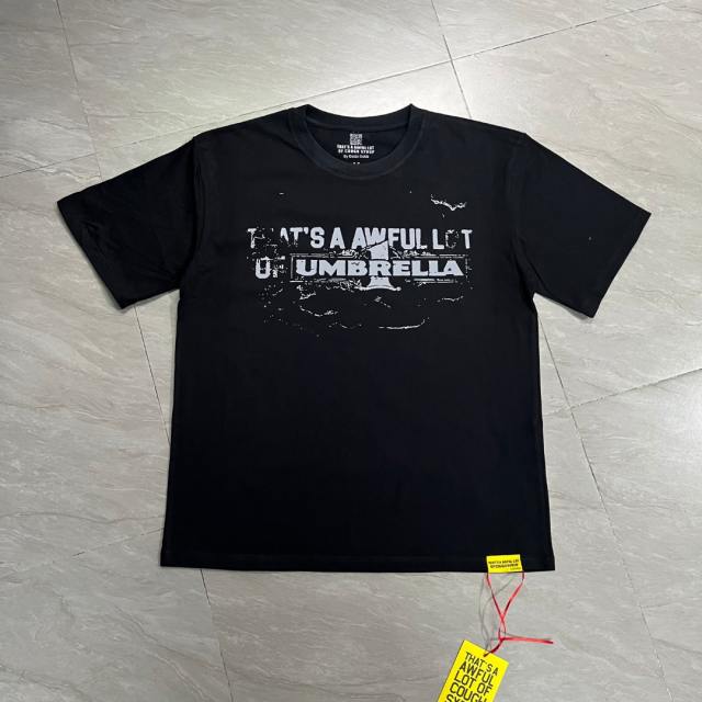 Cough Syrup Grunge Hip Hop Streetwear Front Faded Distressed Umbrella Text Back Giant Stacked Worn Block Letter Print T-Shirt 2 colors 29345297