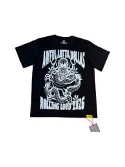 Cough Syrup Retro Festival Streetwear Black Base Oriental Dragon Line Drawing Gothic Typography Music Tour Print T-Shirt 29344175