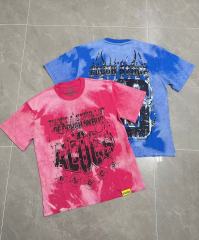 Cough Syrup Gothic Stacked ALDCS Letter Crosshair Target Circle Detail Large Worn Number 18 Graphic Print Tee 2 colors 29303872