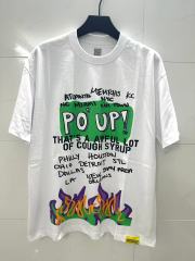 Cough Syrup PO' UP US City Name List Green Box Text Gradient Flame Front Purple Syrup Dripping Disposable Cup Print Tee 2 colors 29303911