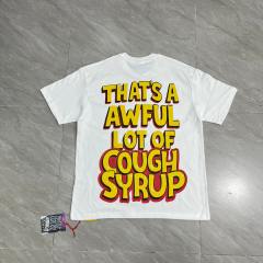 Cough Syrup Retro Old School Streetwear Front Chill Frog Mascot Chain Necklace Syrup Drip Cartoon Illustration Print T-Shirt 3 colors 29344031