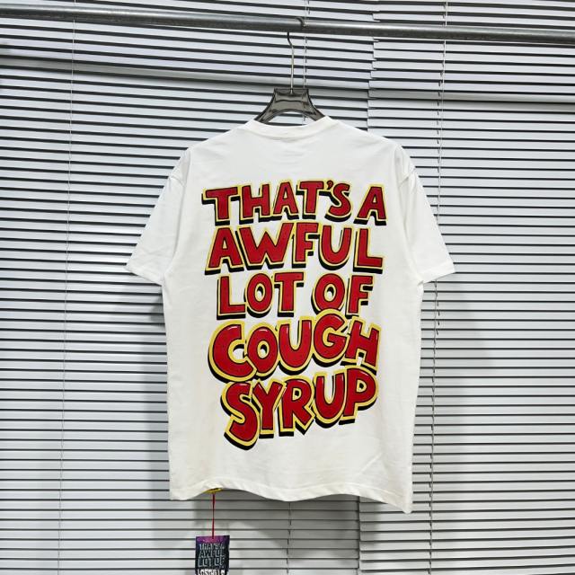 Cough Syrup West Coast Casual Fashion Front Laid Back Cartoon Rabbit Hip Hop Jewelry Syrup Pouring Graffiti Bubble Letter Print 2 colors T-Shirt 29344059