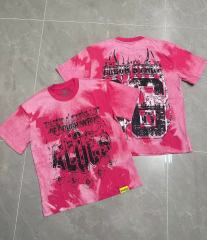 Cough Syrup Gothic Stacked ALDCS Letter Crosshair Target Circle Detail Large Worn Number 18 Graphic Print Tee 2 colors 29303872