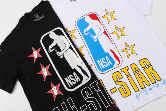 Cough Syrup All-Star NSA Figure Silhouette Star Sleeve Double Sided Print Tee 2 colors 29290030