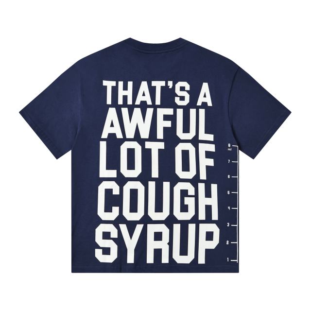 Cough Syrup Minimal Street Small Front Slogan Side Ruler Scale Print Large Stacked Bold Letter Back Tee 5 colors 29302154