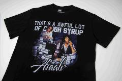 Cough Syrup Movie Scene Two Characters Stacked Cash Portrait Photo Asaali Cursive Signature Contrast Double Slogan Tee 29303852