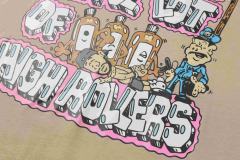 Cough Syrup Bubble 3D Outline Letter High Rollers Poker Chip Utility Pole Cartoon Graphic Double Side Tee 29303799
