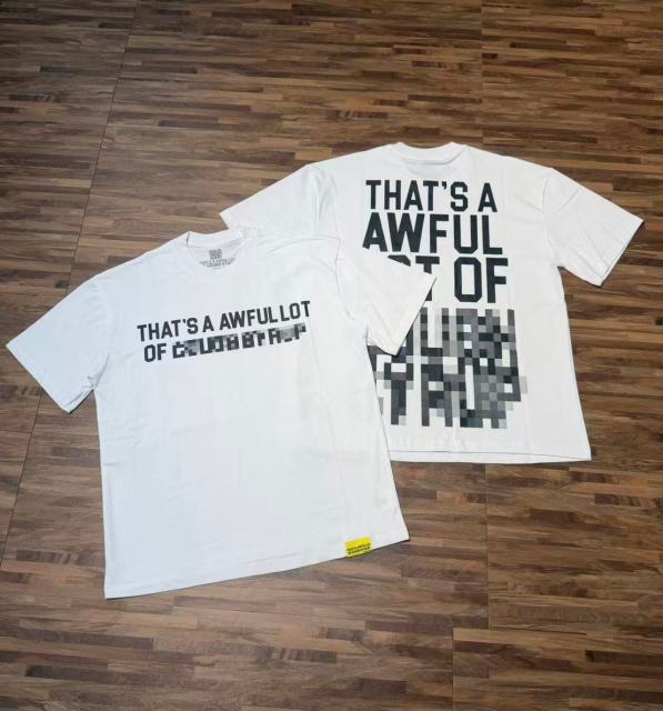 Cough Syrup Cyber Street Glitch Pixel Mosaic Half Blur Text Front Segmented Normal & Distorted Stacked Letter Back Tee 2 colors 29302180
