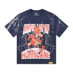 Cough Syrup Full Sleeve White Lightning Hurricane Cartoon Bird Front Gradient Stacked Full Slogan Print Tee 2 colors 29290161