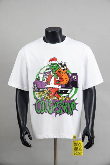 Cough Syrup Cartoon Hip Hop Streetwear Front Christmas Santa Grinch Pickup Truck Cup Bottle Comic Graphic Print Oversized T-Shirt 29343911
