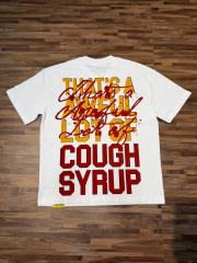 Cough Syrup Pin-Up Lady Syrup Bottle Front Red Graffiti Overlay Stacked Letter Back Print Tee 29290078