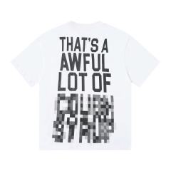 Cough Syrup Cyber Street Glitch Pixel Mosaic Half Blur Text Front Segmented Normal & Distorted Stacked Letter Back Tee 2 colors 29302180