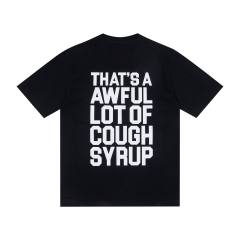 Cough Syrup Minimal Hip Hop Streetwear Front Crossed Out Text TRY Graffiti Block Letter Print Back Stacked Bold Block Slogan Graphic Oversized T-Shirt 2 colors 29343909