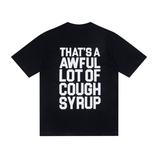 Cough Syrup Minimal Hip Hop Streetwear Front Crossed Out Text TRY Graffiti Block Letter Print Back Stacked Bold Block Slogan Graphic Oversized T-Shirt 2 colors 29343909