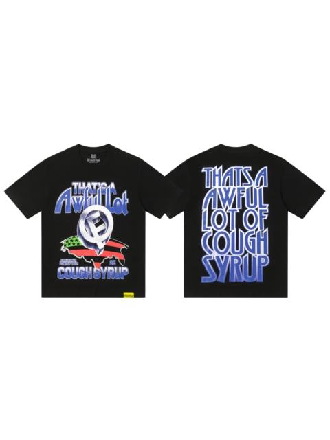 Cough Syrup Hip Hop Streetwear Gothic Stacked Letter Slogan USA Continent Map Emblem Badge Double Side Tee 29303789