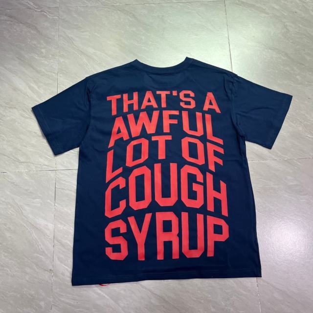 Cough Syrup Color Contrast Graffiti Deformed Art Letter Print Tee 3 colors 29359168