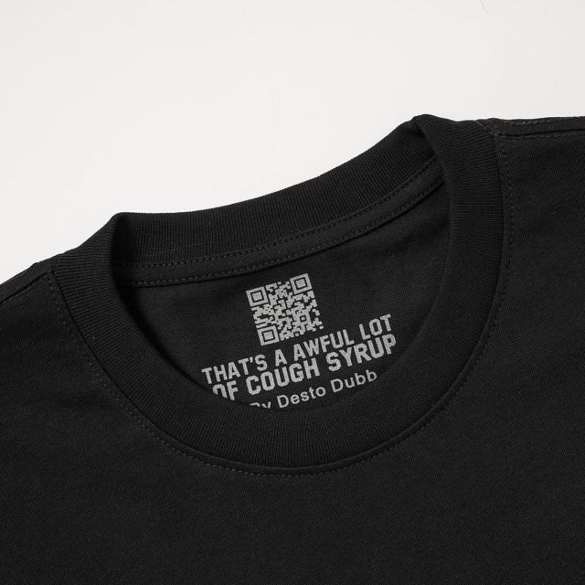 Cough Syrup Obscured Text TR17 Mark Front Full Big Letter Slogan Back Tee 2 colors 29288697