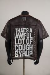 Cough Syrup Retro Sport Streetwear Available Front Simple Block Typography Back Large Stacked Letter Print Cropped Mesh Jersey T-Shirt 4 colors 29345315