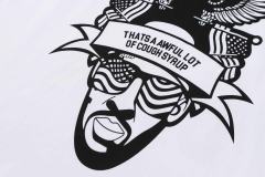 Cough Syrup Bald Eagle American Flag Feather Banner Hip Hop Portrait Front Large Bold Red Block Letter Tee 29303913