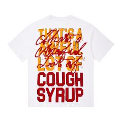 Cough Syrup Pin-Up Lady Syrup Bottle Front Red Graffiti Overlay Stacked Letter Back Print Tee 29290078