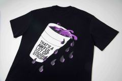 Cough Syrup PO' UP US City Name List Green Box Text Gradient Flame Front Purple Syrup Dripping Disposable Cup Print Tee 2 colors 29303911