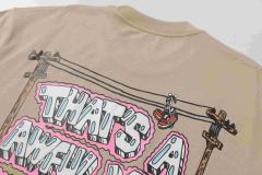Cough Syrup Bubble 3D Outline Letter High Rollers Poker Chip Utility Pole Cartoon Graphic Double Side Tee 29303799