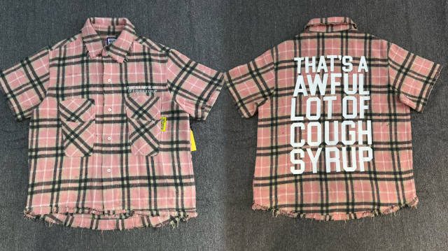 That's A Awful Lot of Cough Syrup American-style Short-Sleeve Work Shirt