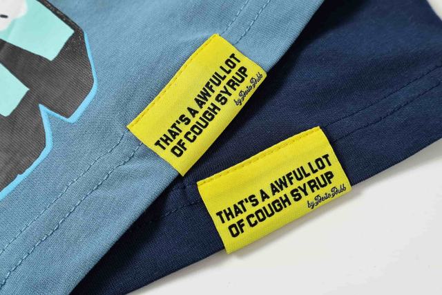 Cough Syrup West Coast Hip Hop Drip Gradient Bubble Letter Juiceman Cartoon Graphic Front Multi Layer Outline Stacked Slogan Tee 2 colors 29302092