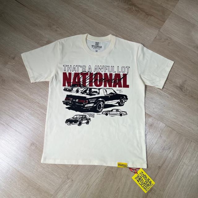 Cough Syrup Retro Automotive Streetwear Front Old School Muscle Car Line Drawing Stacked Typography Print T-Shirt 29345278