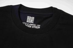 Cough Syrup The Last Supper Hip Hop Rapper Group Remake Painting Front Large Bold Yellow Block Letter Slogan Print Tee 29303902