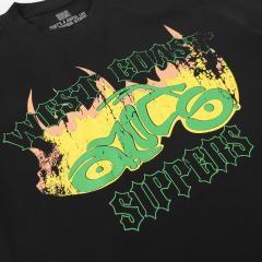 Cough Syrup West Coast Sippers Flame Motorcycle Cross Double Sided Print Tee 2 29303788