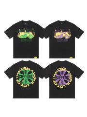 Cough Syrup West Coast Sippers Flame Motorcycle Cross Double Sided Print Tee 2 29303788