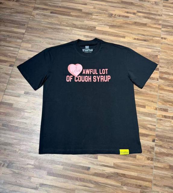 Cough Syrup I Love Nested Heart Front Cupid Angel Syrup Bottle Back Double Sided Print Tee 2 colors 29290046
