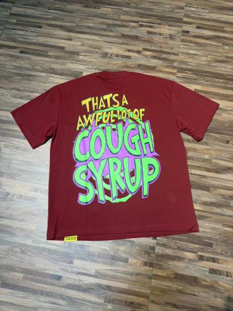Cough Syrup Christmas Hip Hop Cartoon Grinch Lowrider Car Graphic Front Bubble Outline Stacked Slogan Tee 2 colors 29302084