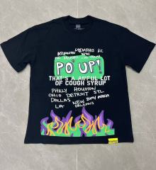 Cough Syrup PO' UP US City Name List Green Box Text Gradient Flame Front Purple Syrup Dripping Disposable Cup Print Tee 2 colors 29303911