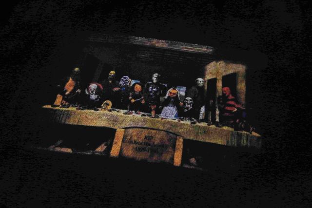 Cough Syrup The Last Supper Hip Hop Rapper Group Remake Painting Front Large Bold Yellow Block Letter Slogan Print Tee 29303902