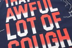 Cough Syrup Full Sleeve White Lightning Hurricane Cartoon Bird Front Gradient Stacked Full Slogan Print Tee 2 colors 29290161