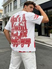 Cough Syrup Sketch Cupid Angel Tattoo Detail Front Gothic Stacked Cursive Slogan Back Tee 4 colors 29290017