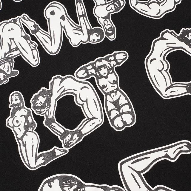 Cough Syrup Unique Aesthetic Figure Constructed Letter Front Back Printed Tee 2 colors 29290006