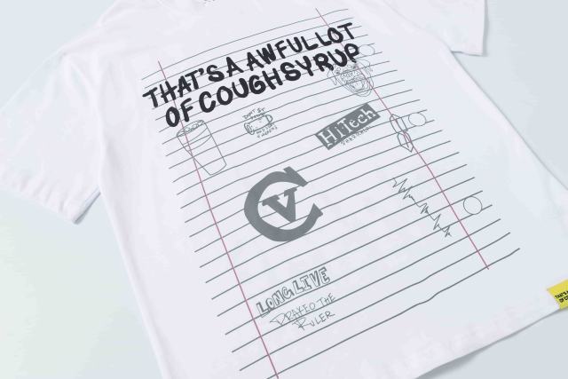 Cough Syrup Grunge Streetwear Notebook Scribble Letter Double Side Print Tee 2 colors 29302356