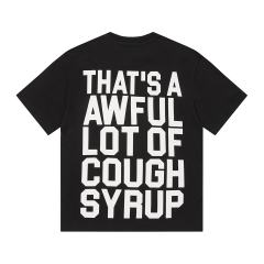 Cough Syrup Green And Blue Contrast Split Demon Face Front Large Stacked Text Slogan Back Oversized Tee 29288677