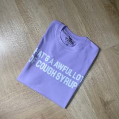 Cough Syrup Basic Streetwear Front Simple Line Font Back Huge Bold Stacked Letter Dual Side Print T-Shirt 29345290