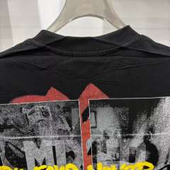Mixed Emotion Vintage DJ Girl Portrait Rivet Rhinestone Print T-shirt 29370431