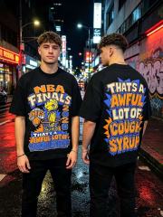 Cough Syrup Basketball Final Golden Trophy Graffiti Print Tee 2 colors 29359165